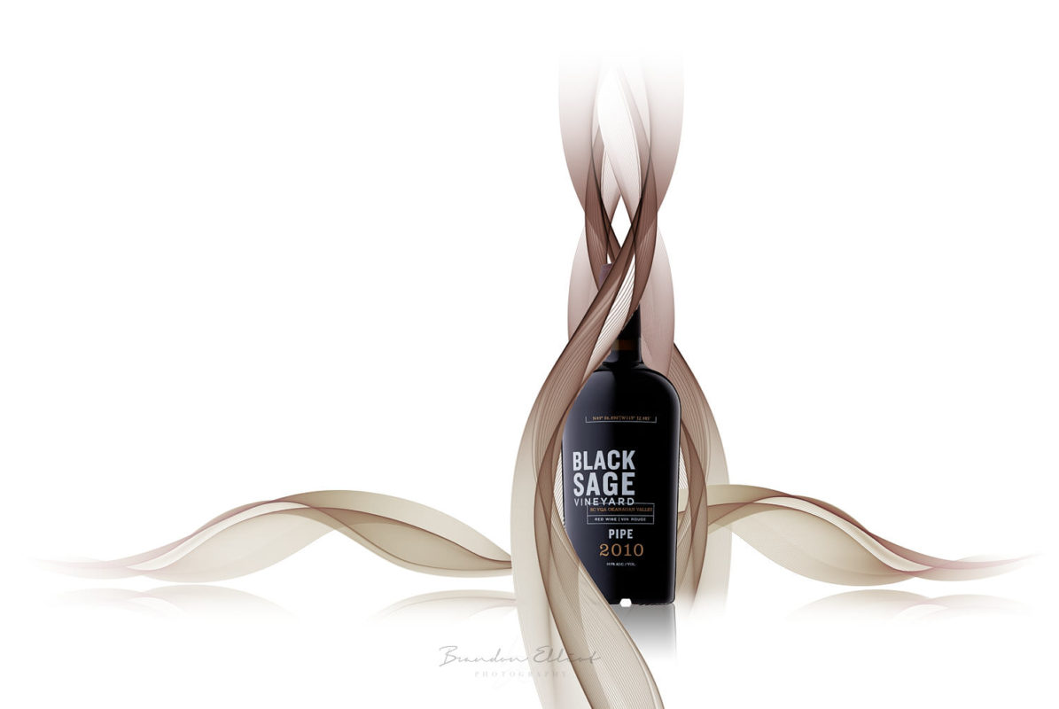 stunning port bottle photo by kelowna photographer of Black Sage wines
